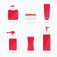 Set of cosmetic bottles