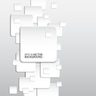 Paper square banner on white background
