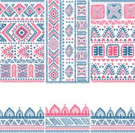 Beautiful vintage ethnic ornamental banner set