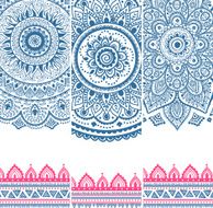 Beautiful vintage ethnic ornamental banner set N2