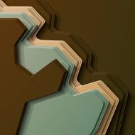 3D style abstract background with lots of layers