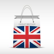 Shopping bag with British flag