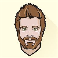 Flat design man&#039;s portrait N2