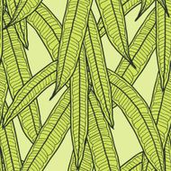 Seamless natural pattern with long leaves N2