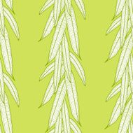 Seamless natural pattern with long leaves N3