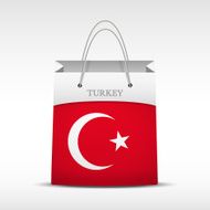Shopping bag with Turkey flag