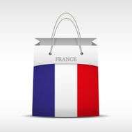 Shopping bag with France flag