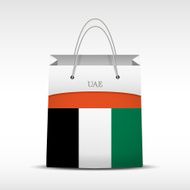 Shopping bag with flag UAE