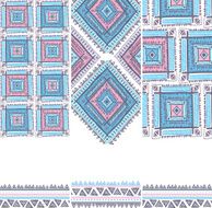 Beautiful vintage ethnic ornamental banner set N3