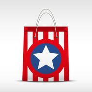 Shopping bag with USA flag