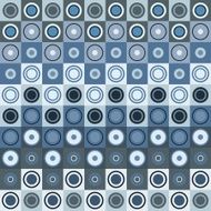 Geometric pattern with circles and squares