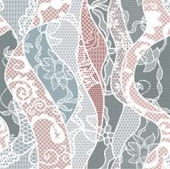 Lace seamless pattern with flowers N108
