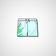 Abstract illustration on shorts N138