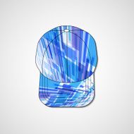 Abstract illustration on peaked cap N123