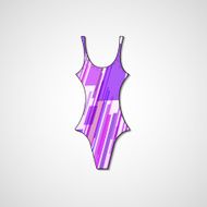 female swimsuit isolated on white background N58