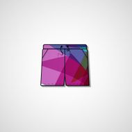 Abstract illustration on shorts N142