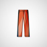Abstract illustration on pants N155