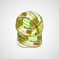 Abstract illustration on peaked cap N127