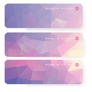 Abstract vector mosaic banners N47