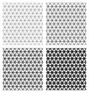 Set of 4 elegant triangular meshes