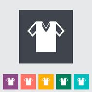 T-shirt single flat icon