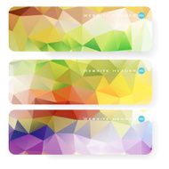 Abstract vector mosaic banners N48