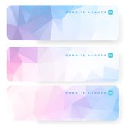 Abstract vector mosaic banners N49