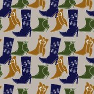 Seamless pattern with shoes