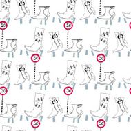 Seamless pattern with shoes N2