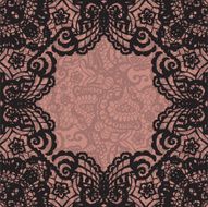 Vintage lace invitation card N31