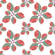 pattern with decorative leafs