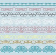 Set of beautiful lace vector trims