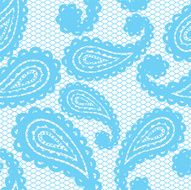 Lace seamless pattern with paisley