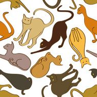 Seamless pattern of cats N3