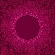 Ornamental round lace frame N3