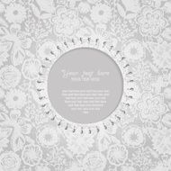 Ornamental round lace frame N4