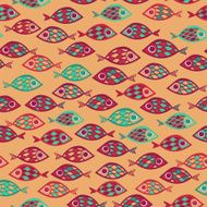 Fish pattern in abstract style N5