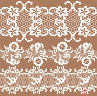 Set of beautiful lace vector trims N2