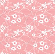 Lace seamless pattern with flowers N117