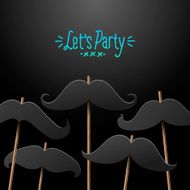 Hipster Party design template for card poster
