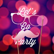 Hipster Party design template for card poster N2