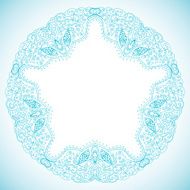 Ornamental round lace frame N8