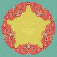 Ornamental round lace frame N9