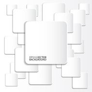 Paper square banner with drop shadows on white background