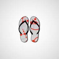Abstract illustration on flip flops N136