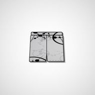 Abstract illustration on shorts N145