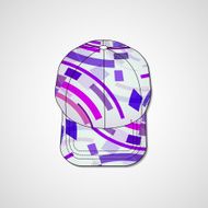 Abstract illustration on peaked cap N129