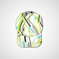 Abstract illustration on peaked cap N130