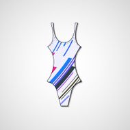 female swimsuit isolated on white background N66