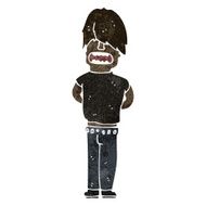 retro cartoon fashion man